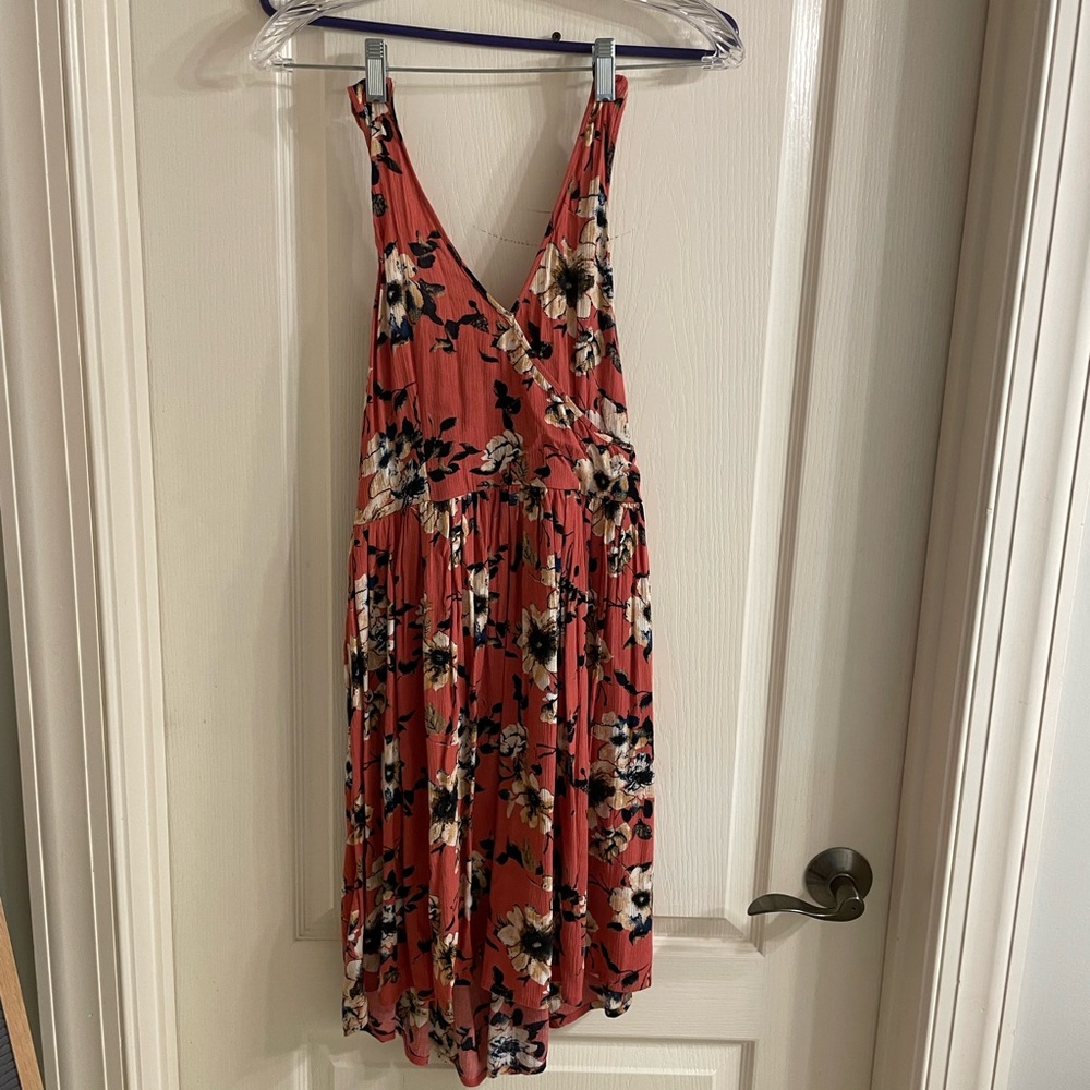 Rose pink halter tie dress